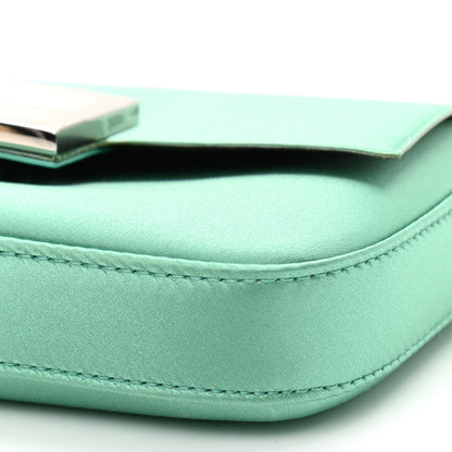 Fendi Silk Satin Phone Baguette Spring Turquoise 9 of 9