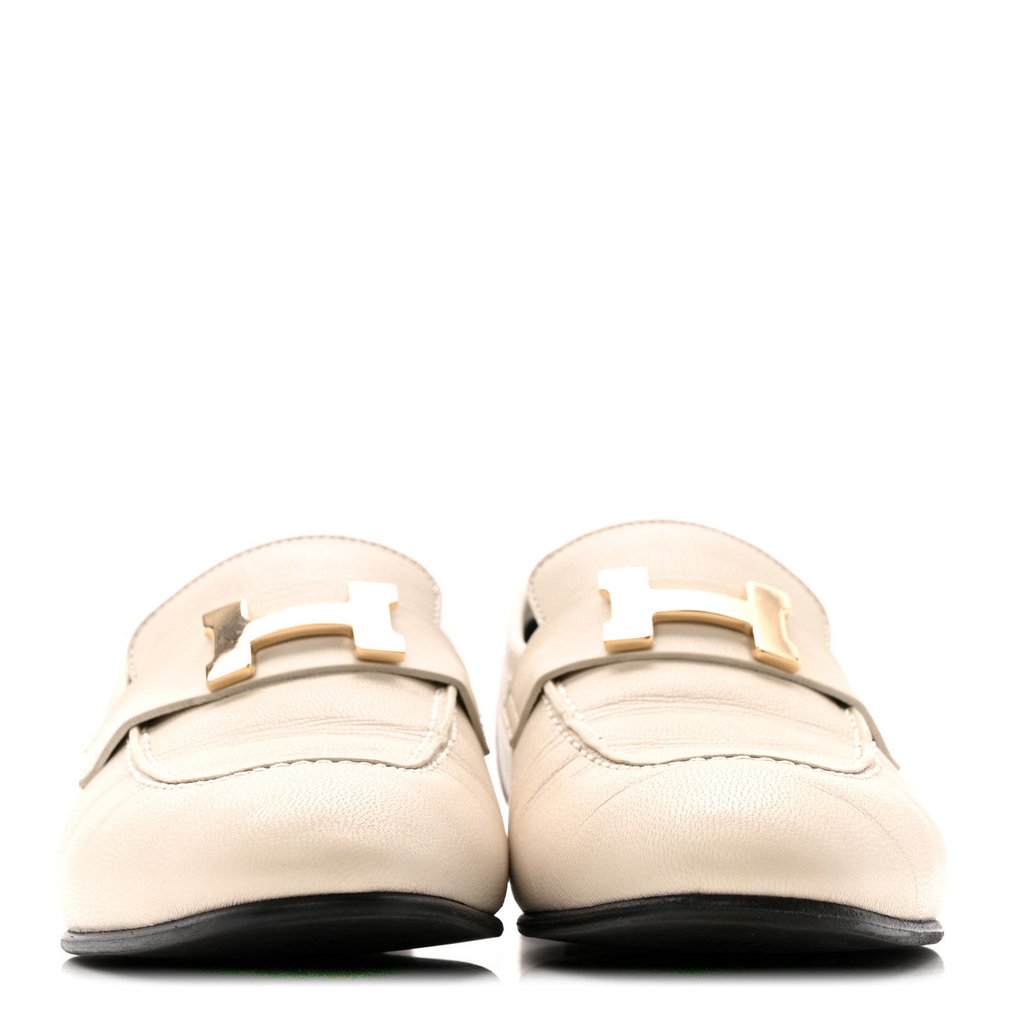 Calfskin Womens Paris Loafers 37 White