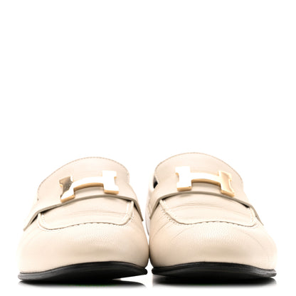 Hermes Calfskin Womens Paris Loafers 37 White 3 of 13