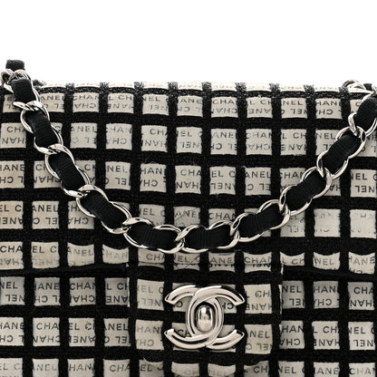 Chanel Ribbon Tweed Mini Rectangular Flap Black Ivory 8 of 11