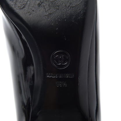 Chanel Patent Low Heel Ballerina Pumps 39.5 Black 6 of 16