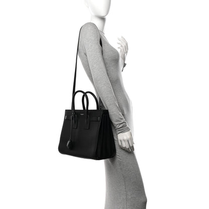 Saint Laurent Grained Calfskin Small Sac De Jour Black 2 of 11