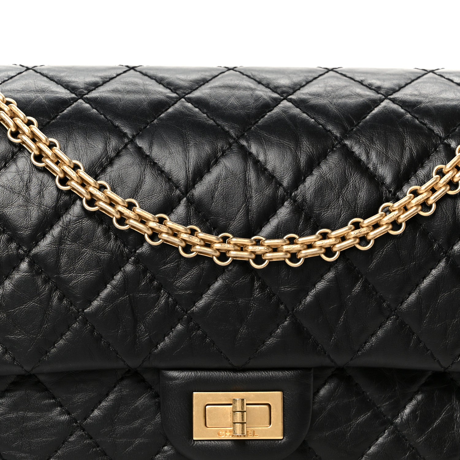 Chanel Aged Calfskin Quilted 2.55 Reissue 226 Flap Black 8 of 10