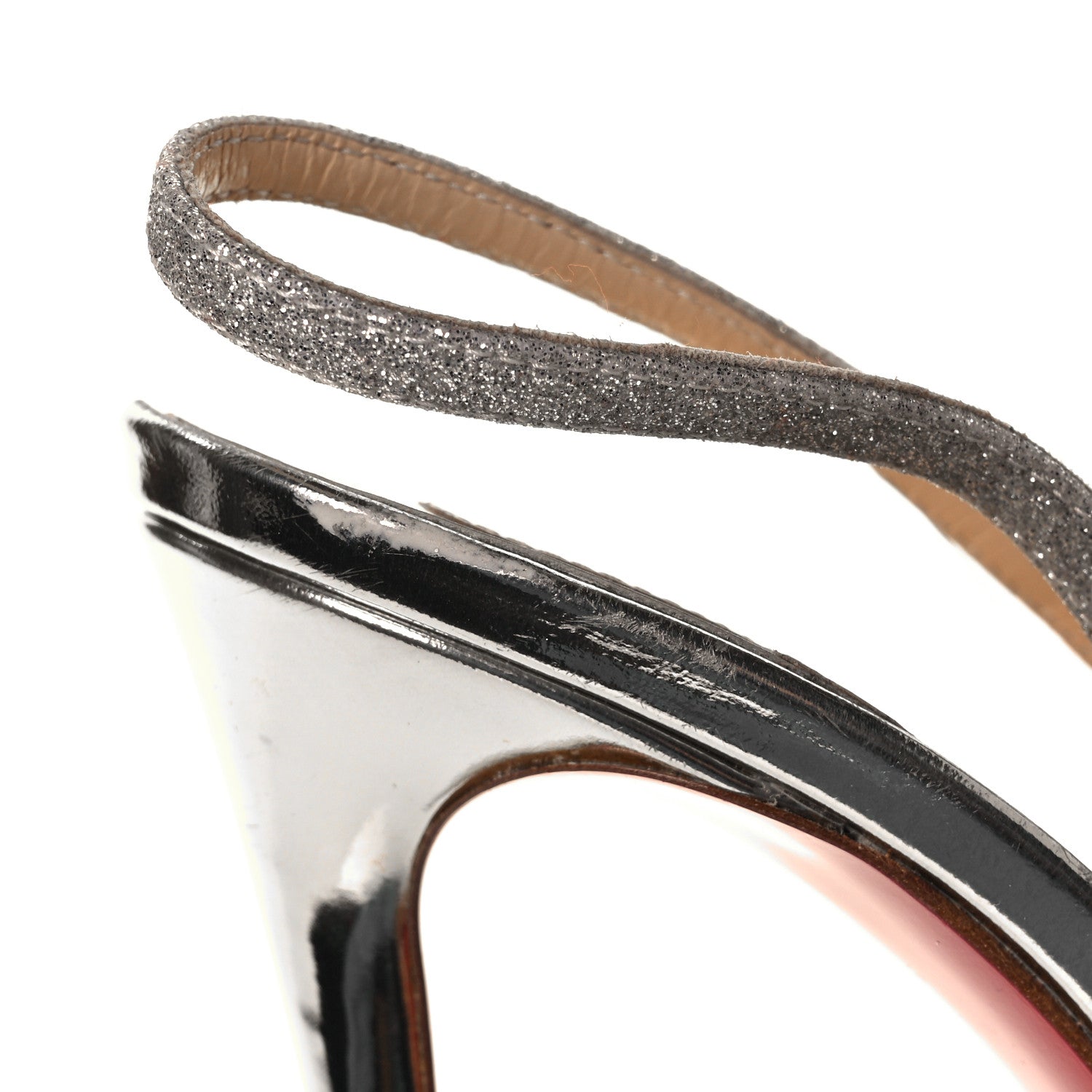 Christian Louboutin Mini Glitter PVC Specchio Optisexy 100 Pumps 38 Ivory Light Gold 15 of 20