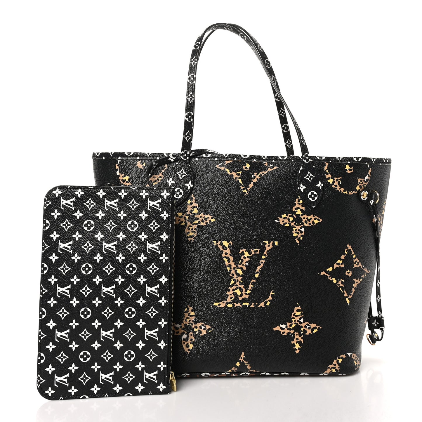 Monogram Giant Jungle Neverfull MM Black