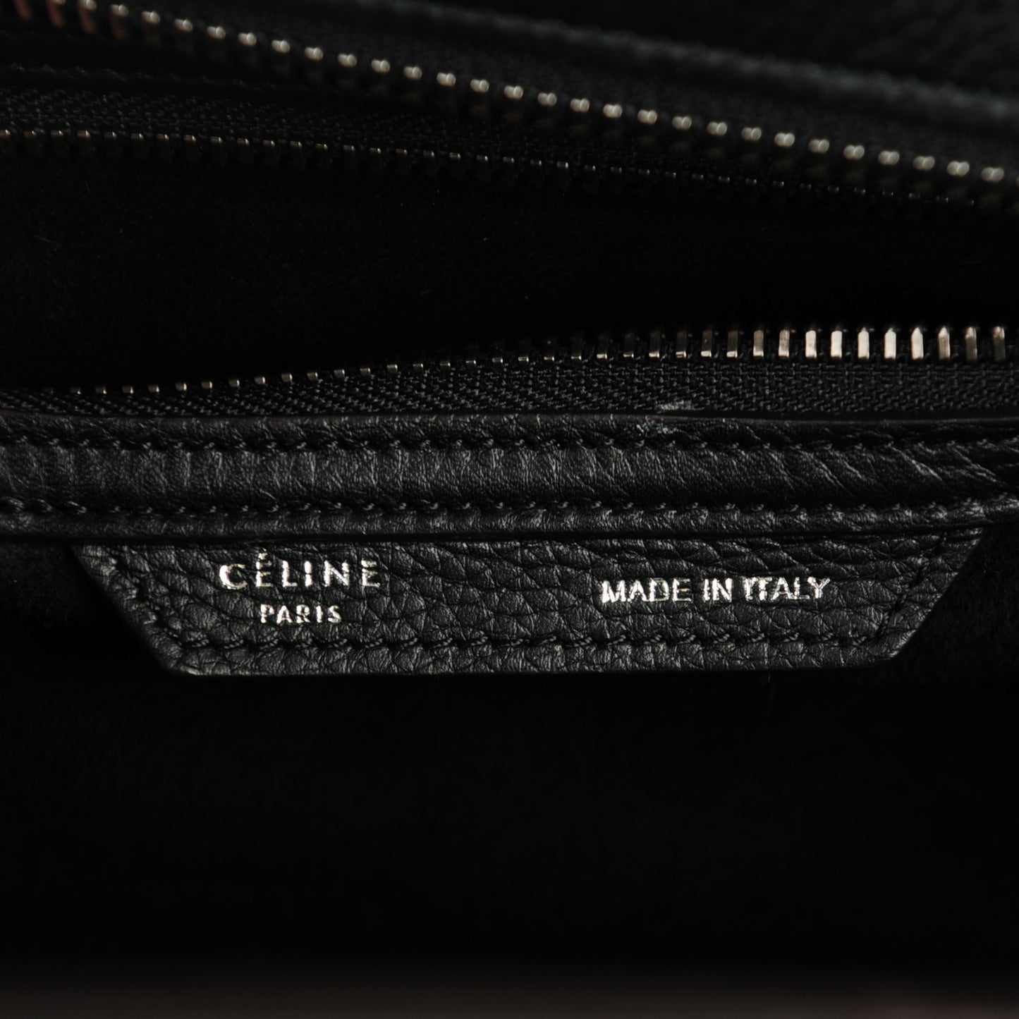 Drummed Calfskin Micro Luggage Black