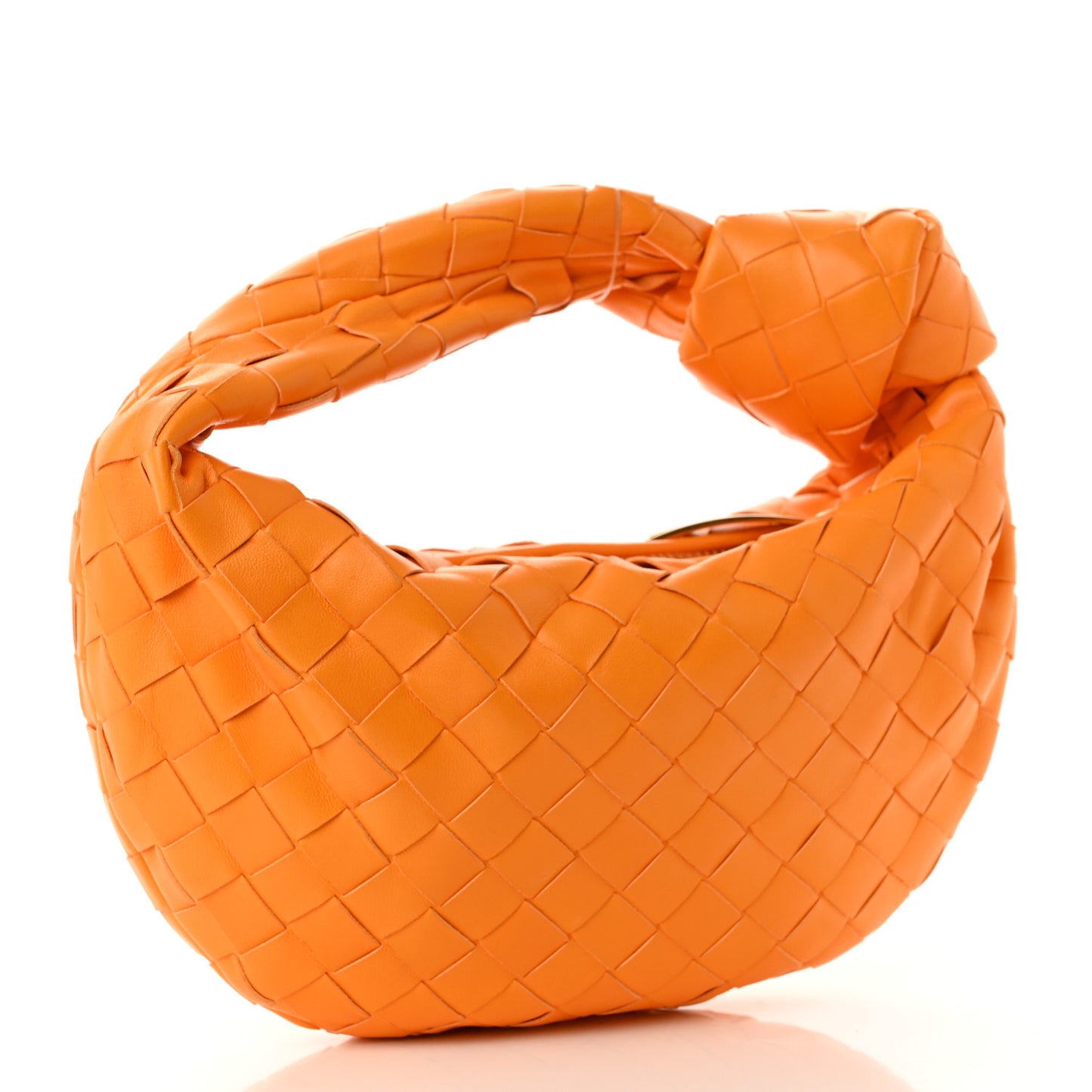 Nappa Intrecciato Mini Jodie Tangerine
