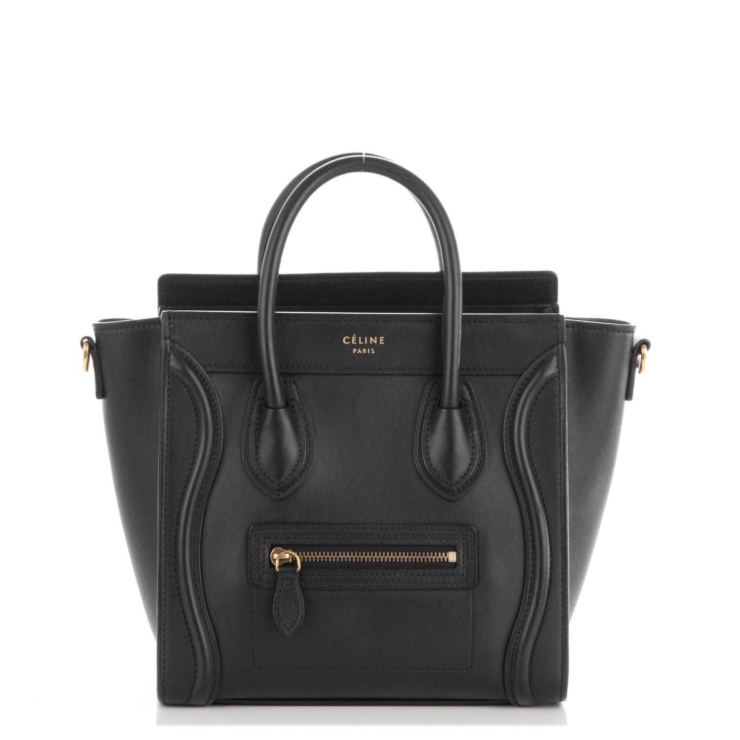 Celine Smooth Calfskin Nano Luggage Black 1 of 7