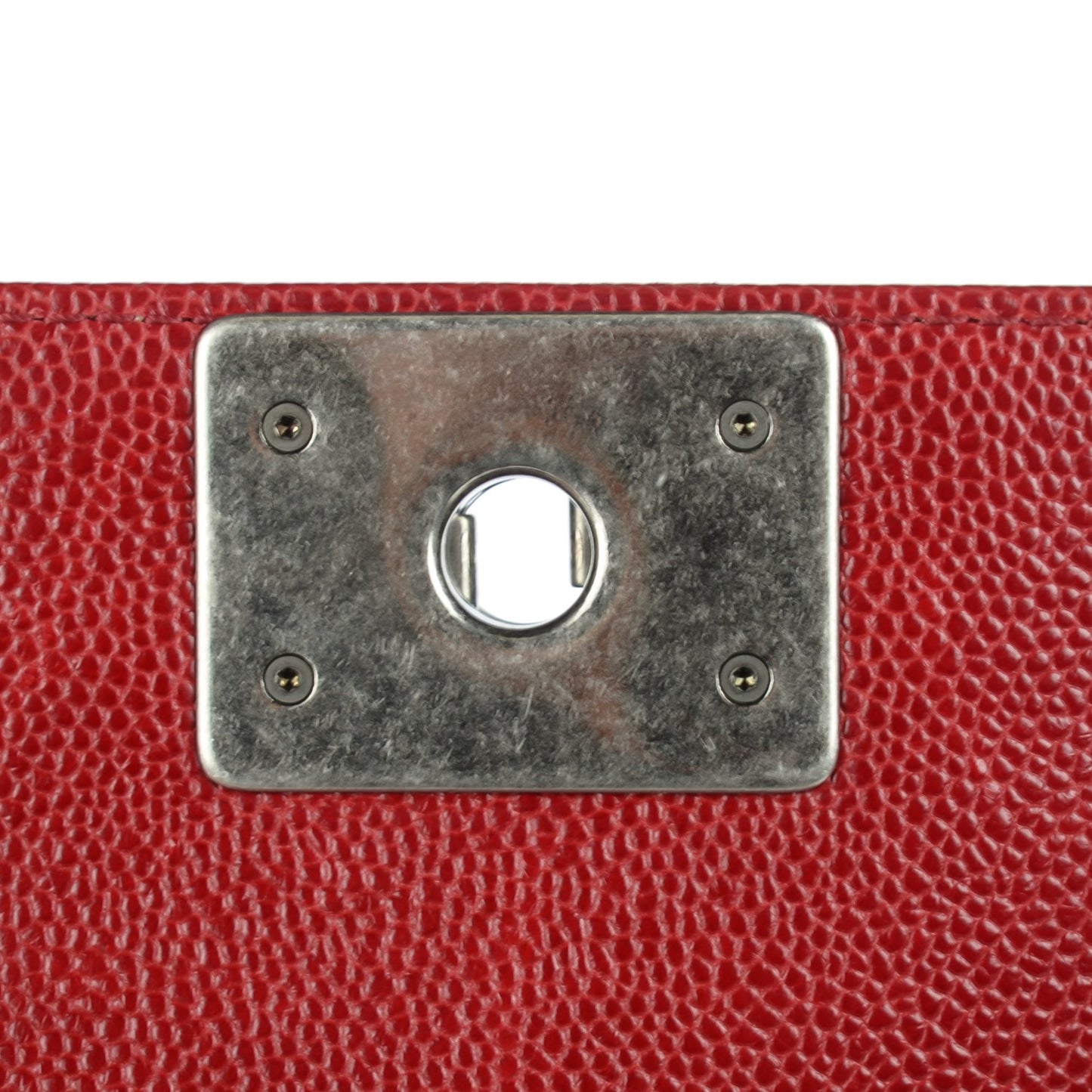 Caviar Quilted New Medium Boy Flap Dark Red
