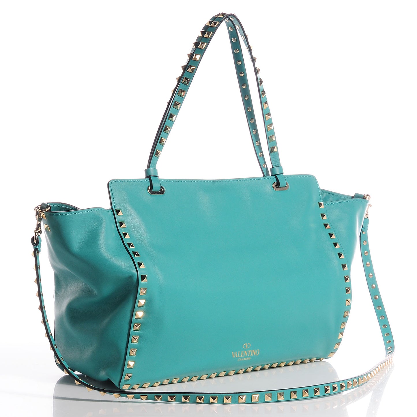 Vitello Medium Rockstud Tote Colibri