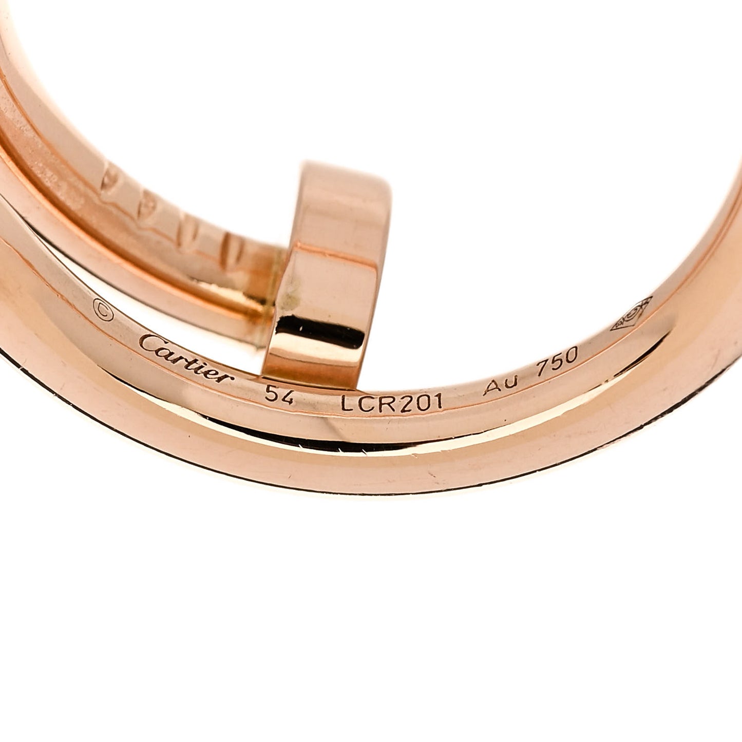 18K Pink Gold Juste Un Clou Ring 54 6.75