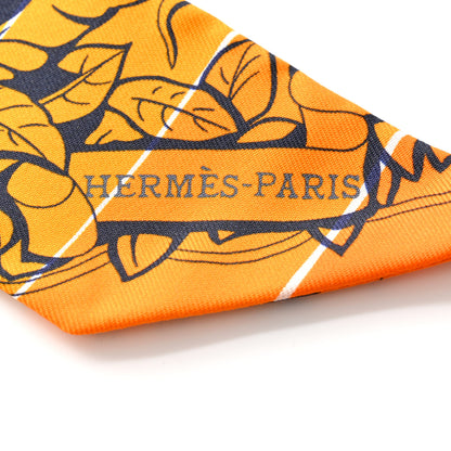 Hermes Silk Jungle Love Rainbow Twilly Orange Encre Vieux Rose 2 of 4