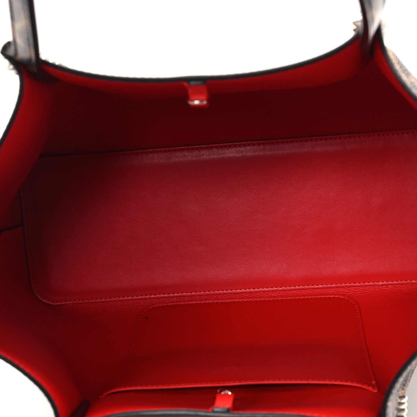 Calfskin Empire Leopard Print Spiked Small Cabarock Shopper Tote Brown