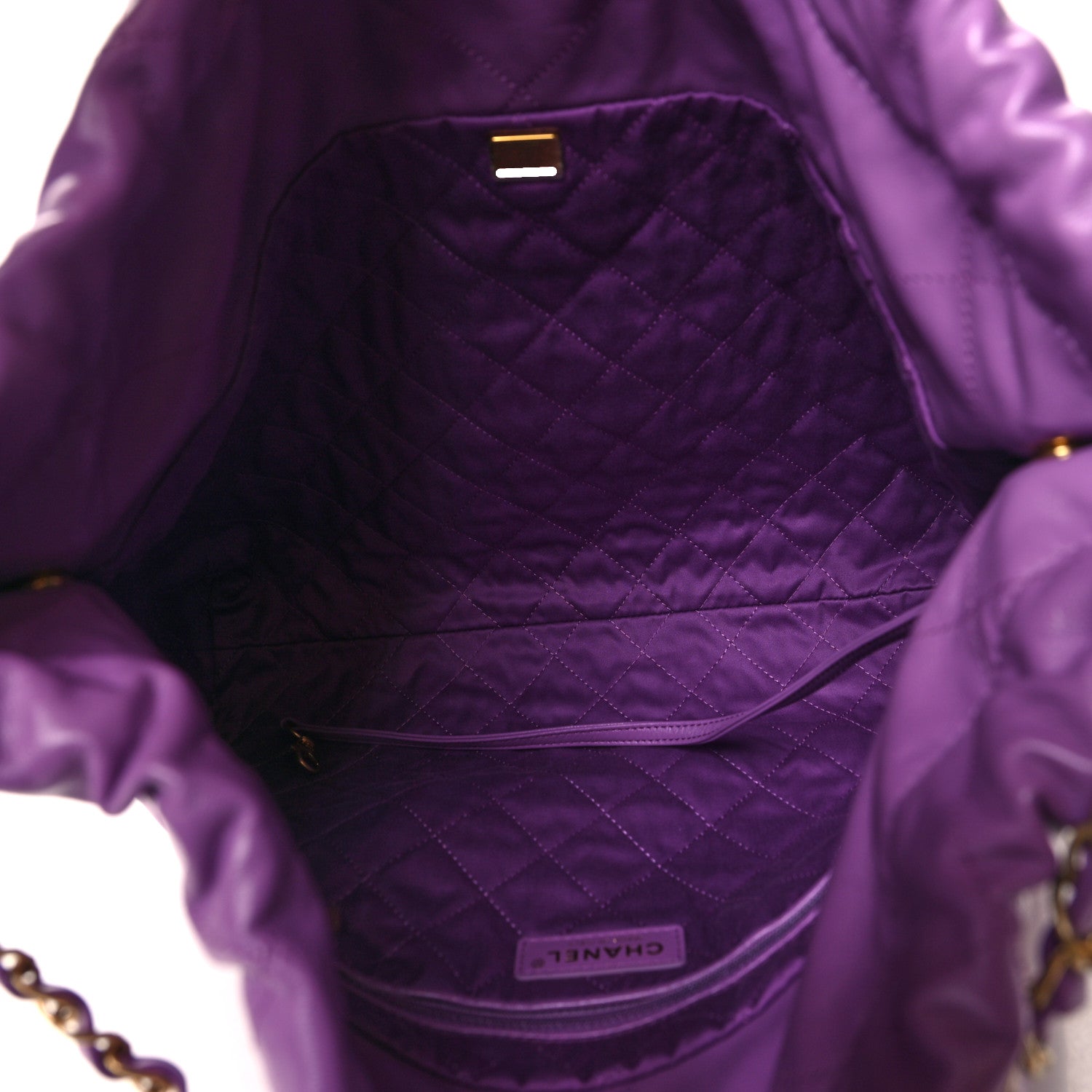 Chanel Shiny Calfskin Quilted Chanel 22 Purple 6 of 12