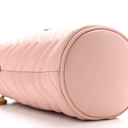 Gucci Calfskin Matelasse Mini GG Marmont 2.0 Bucket Bag Perfect Pink 8 of 10