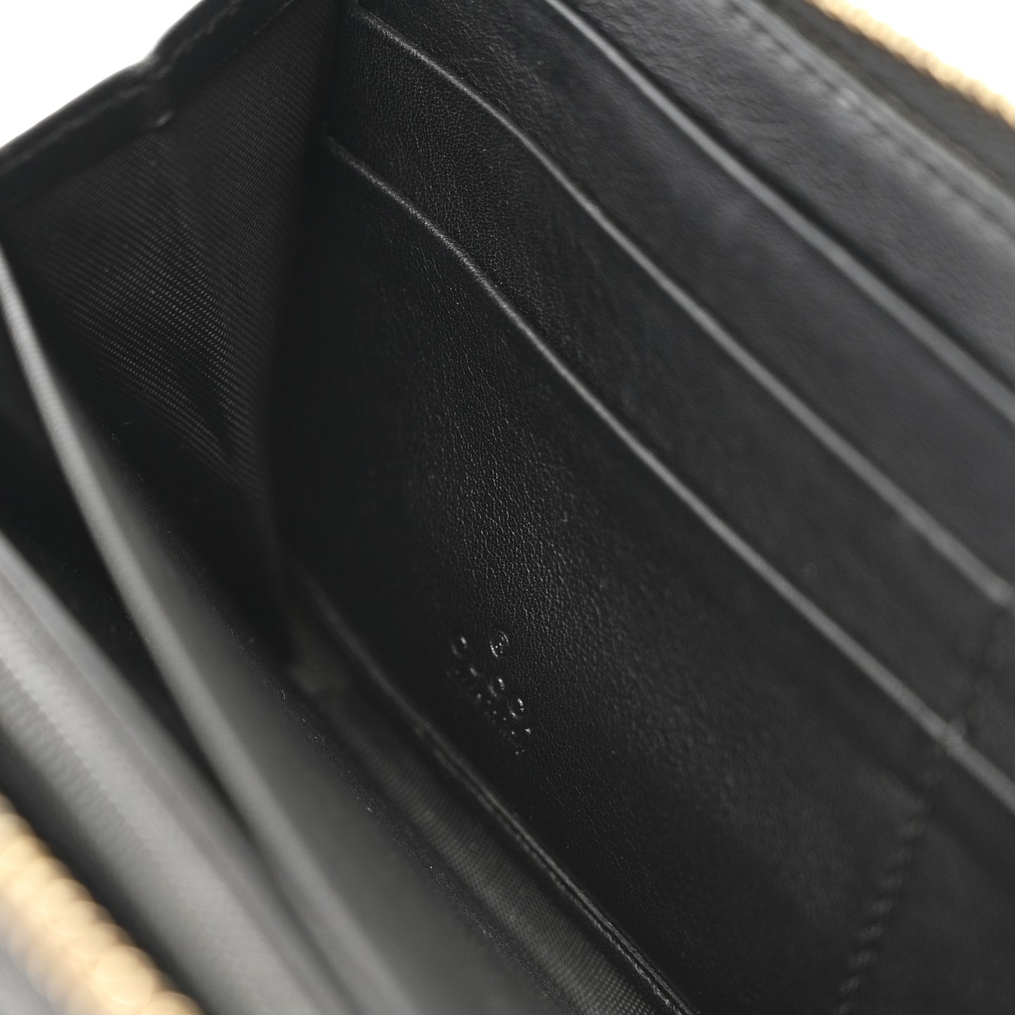 Patent Microguccissima Nice Zip Around Wallet Black