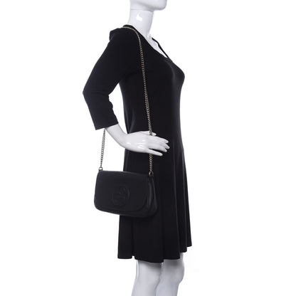 Gucci Pebbled Calfskin Medium Soho Flap Crossbody Black 2 of 10