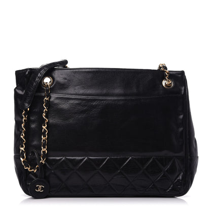 Chanel Lambskin Shopping Tote Black 1 of 9