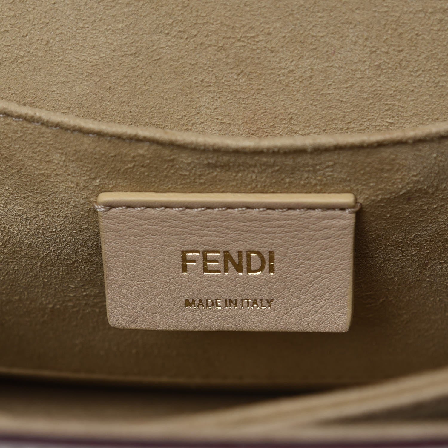 Fendi Vitello Liberty Scalloped Studded Kan I Shoulder Bag Camelia 6 of 9
