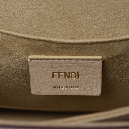 Fendi Vitello Liberty Scalloped Studded Kan I Shoulder Bag Camelia 6 of 9
