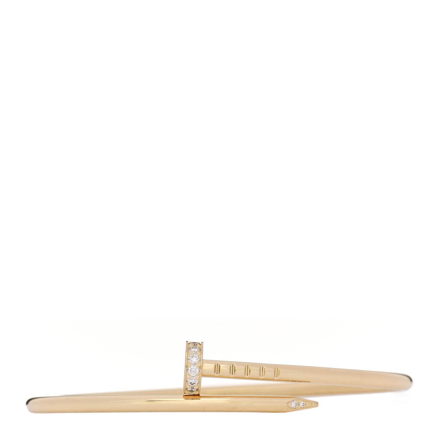 Cartier 18K Yellow Gold Diamond Small Juste Un Clou Bracelet 15 1 of 4