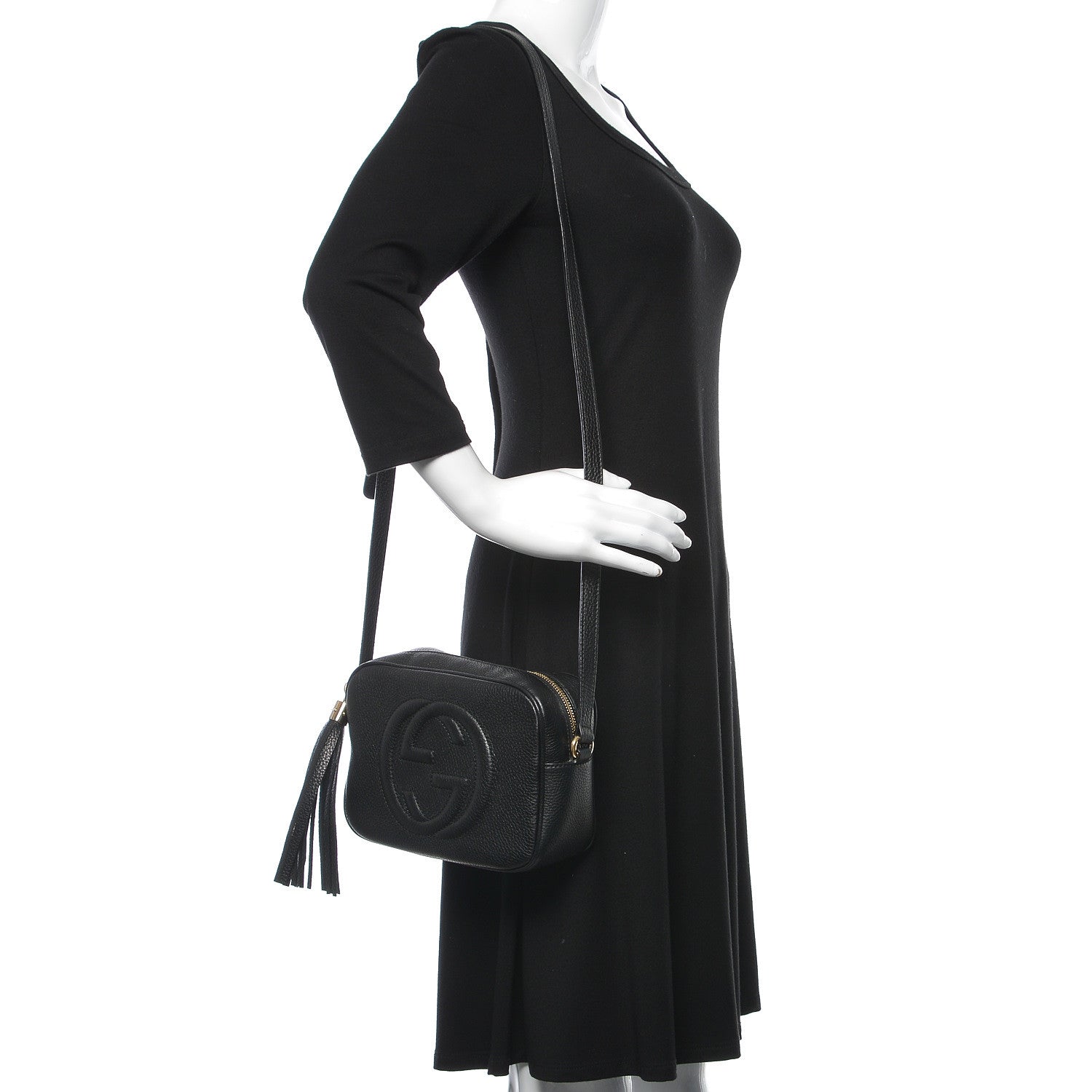 Gucci Pebbled Calfskin Small Soho Disco Bag Black 2 of 9