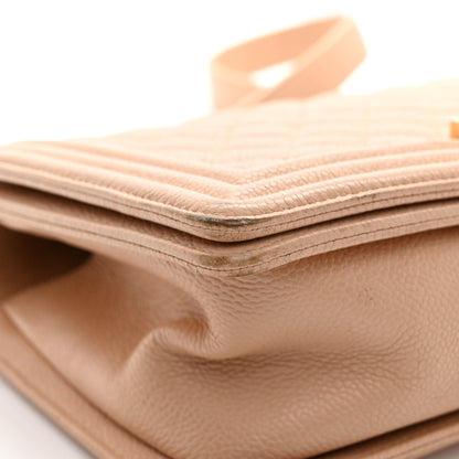 Chanel Caviar Quilted Medium Boy Flap Beige 11 of 12