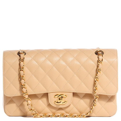 Chanel Caviar Quilted Medium Double Flap Beige Clair 1 of 9