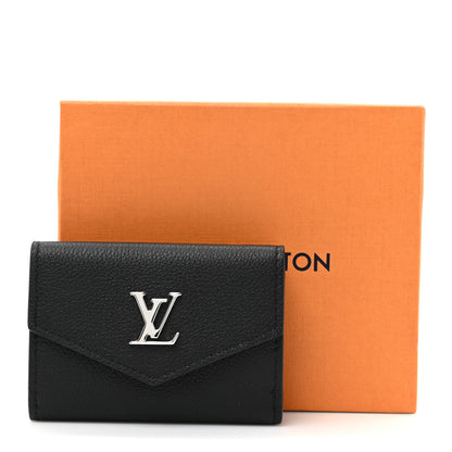 Louis Vuitton Soft Calfskin Lockmini Wallet Black 8 of 8