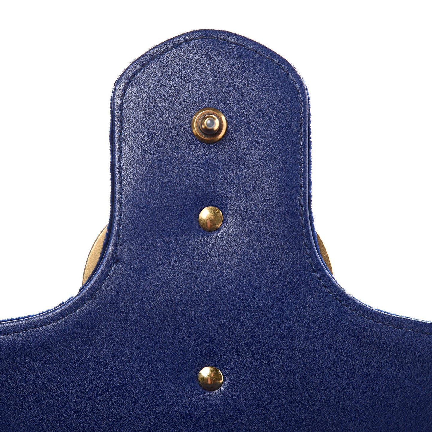 Velvet Matelasse Medium GG Marmont Shoulder Bag Cobalt Blue