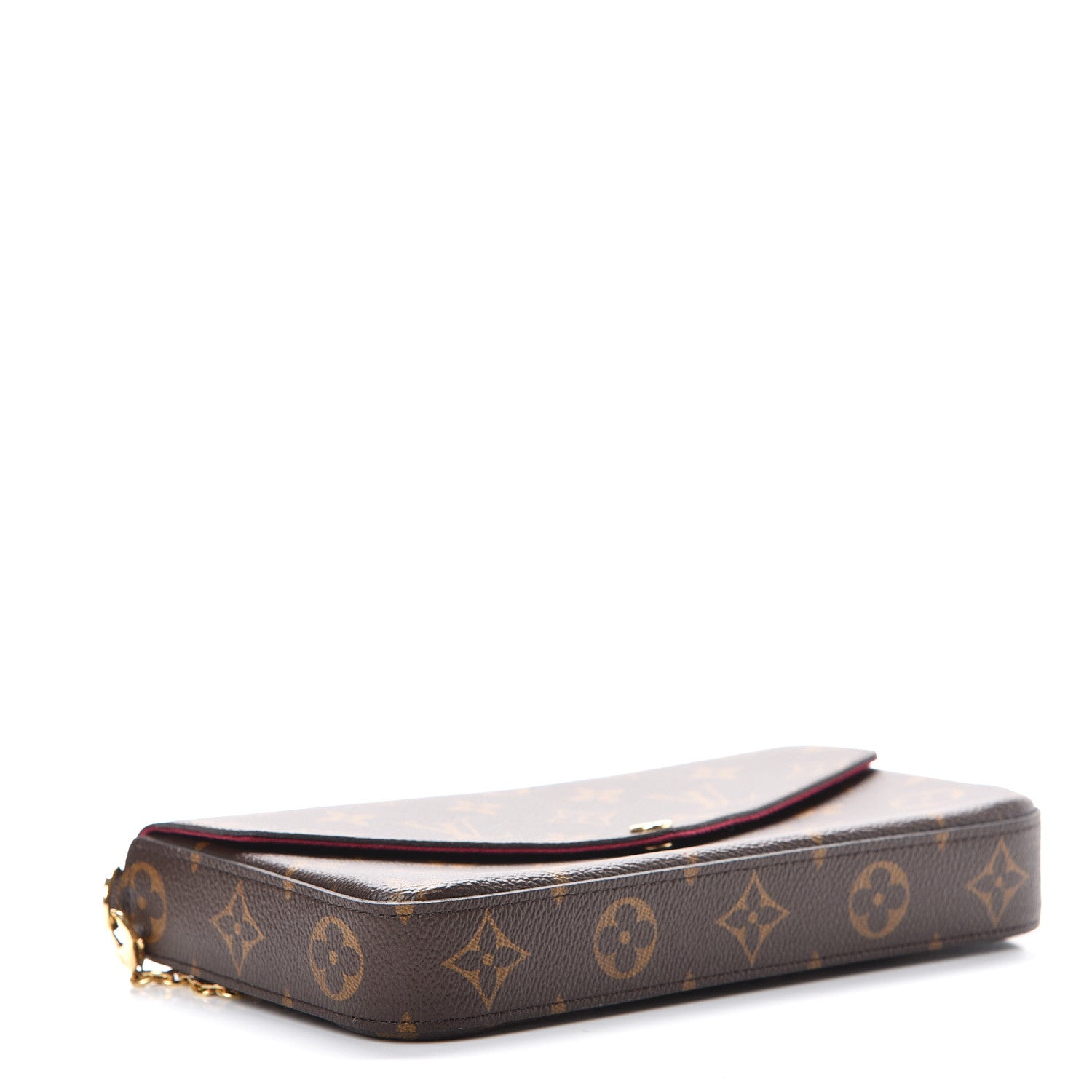 Louis Vuitton Monogram Pochette Felicie Chain Wallet Fuchsia 4 of 13