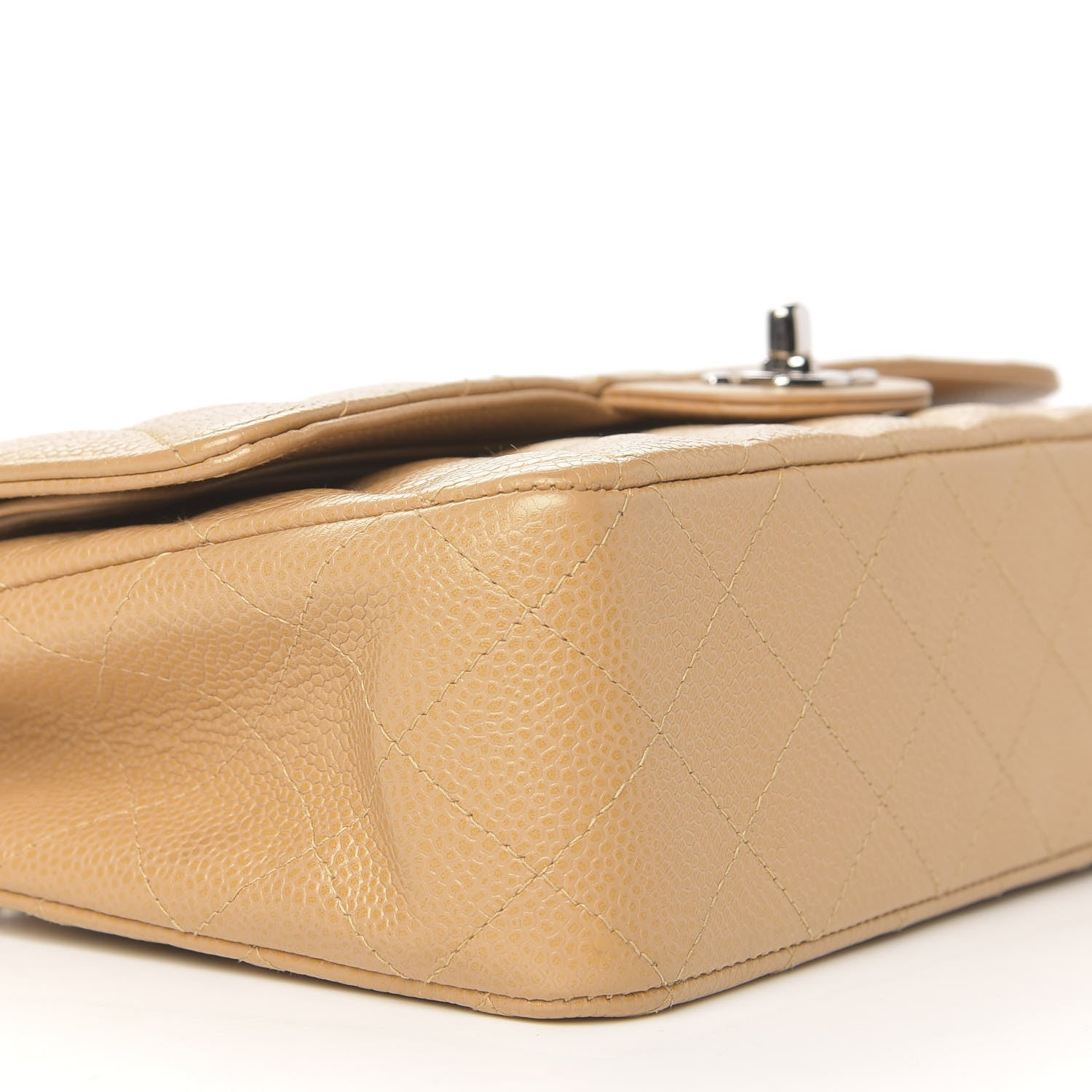 Chanel Caviar Quilted Medium Double Flap Beige 6 of 9