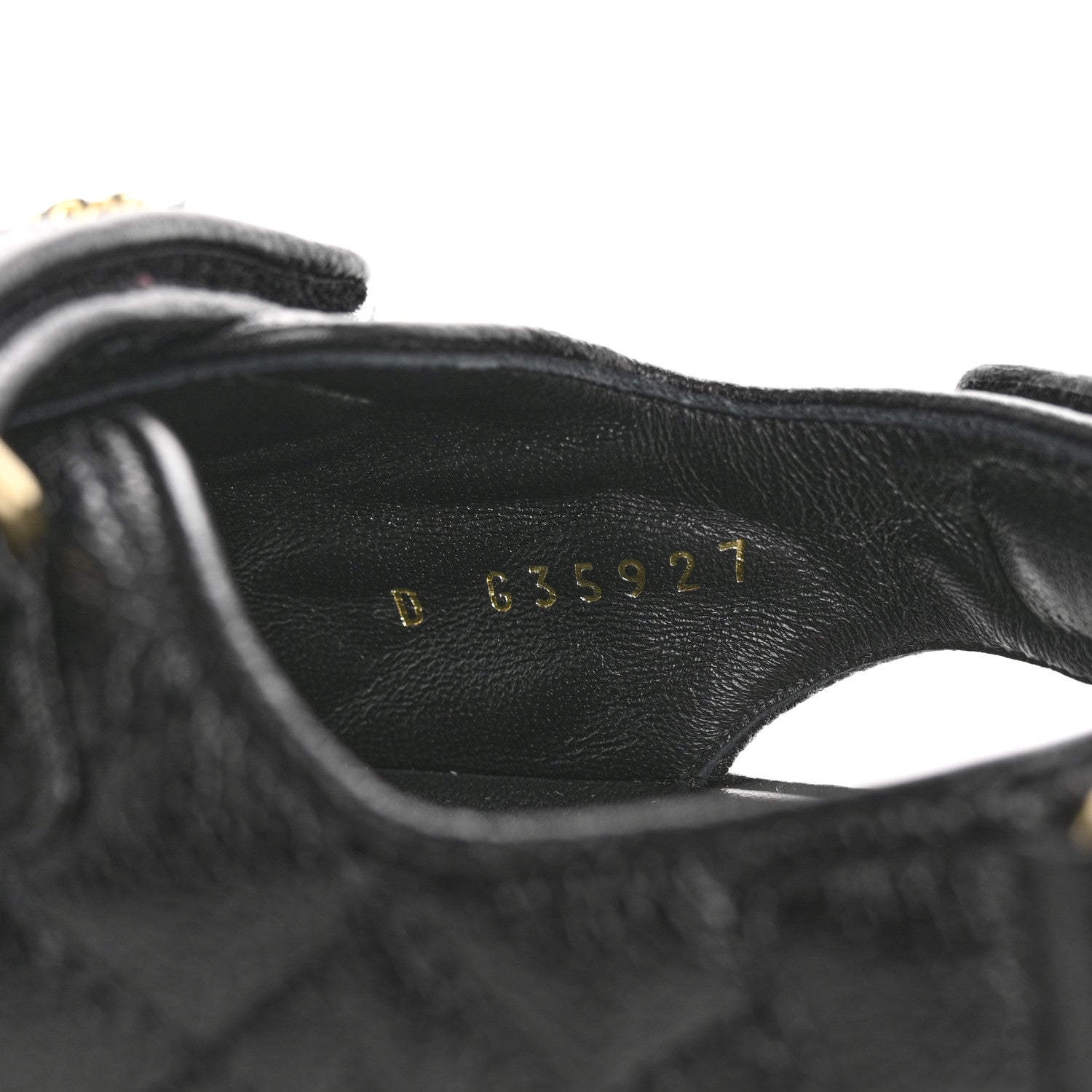 Chanel Grained Calfskin Velcro Dad Sandals 38.5 Black 9 of 9