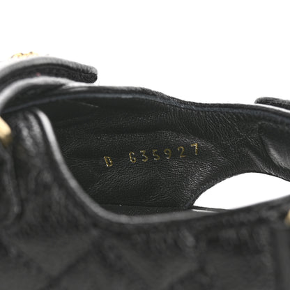 Chanel Grained Calfskin Velcro Dad Sandals 38.5 Black 9 of 9