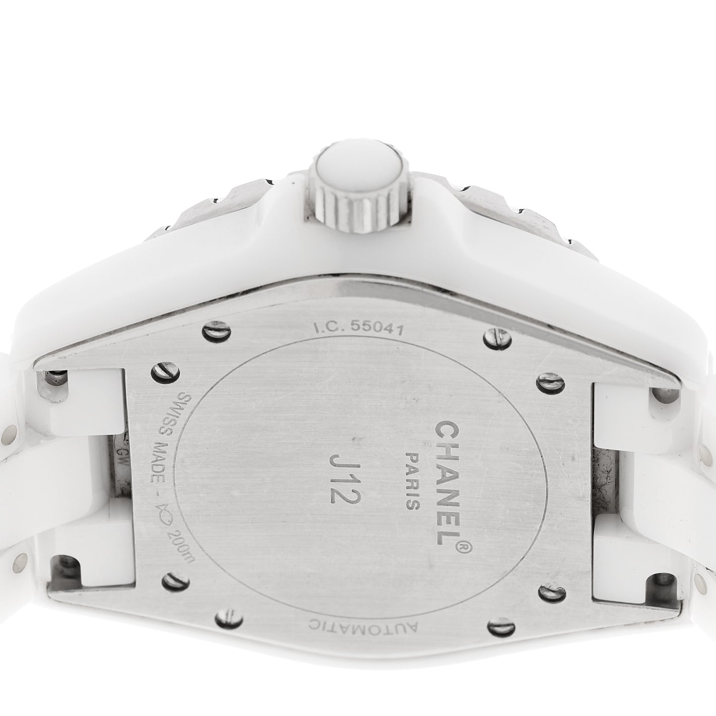 Stainless Steel Ceramic Diamond Dial 38mm J12 Automatic Watch White