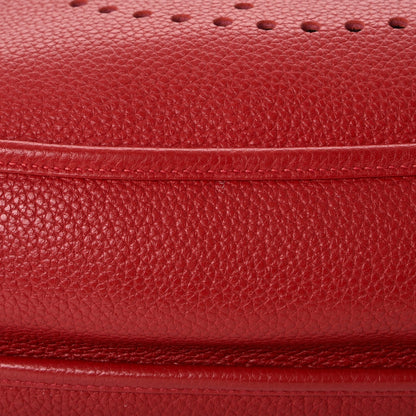Hermes Taurillon Clemence Evelyne III PM Rouge Casaque 8 of 8
