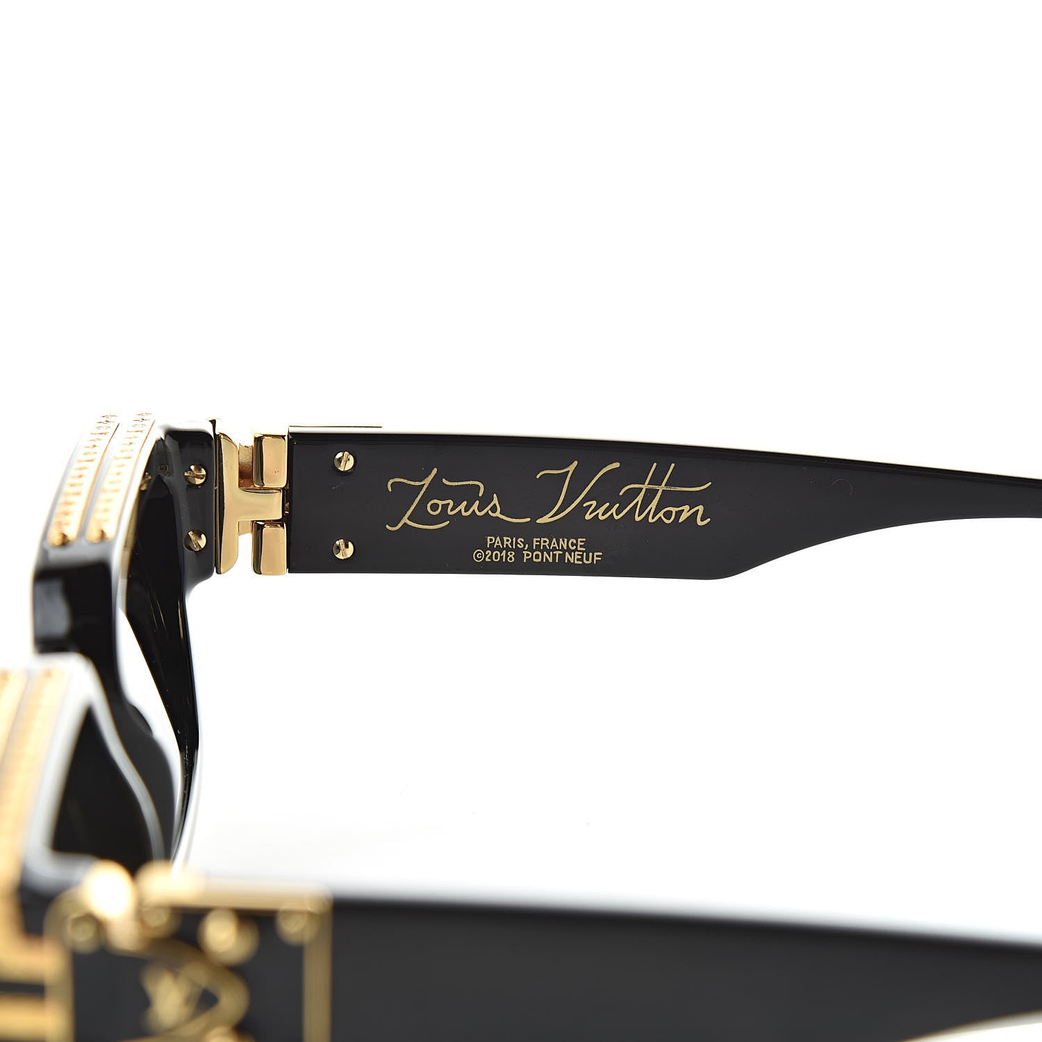 Louis Vuitton Acetate 1.1 Millionaires Sunglasses Z1165W Black 6 of 8
