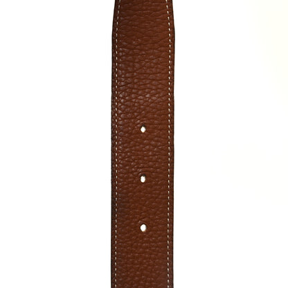 Hermes Box Togo 32mm Belt Strap 85 Black Gold 3 of 6