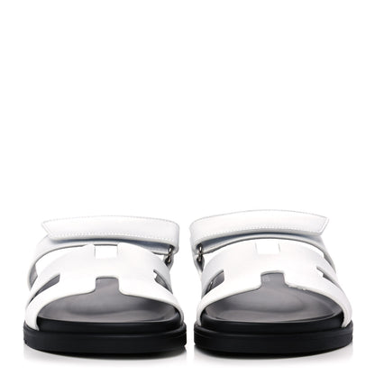 Hermes Calfskin Womens Chypre Sandals 39.5 White 2 of 10