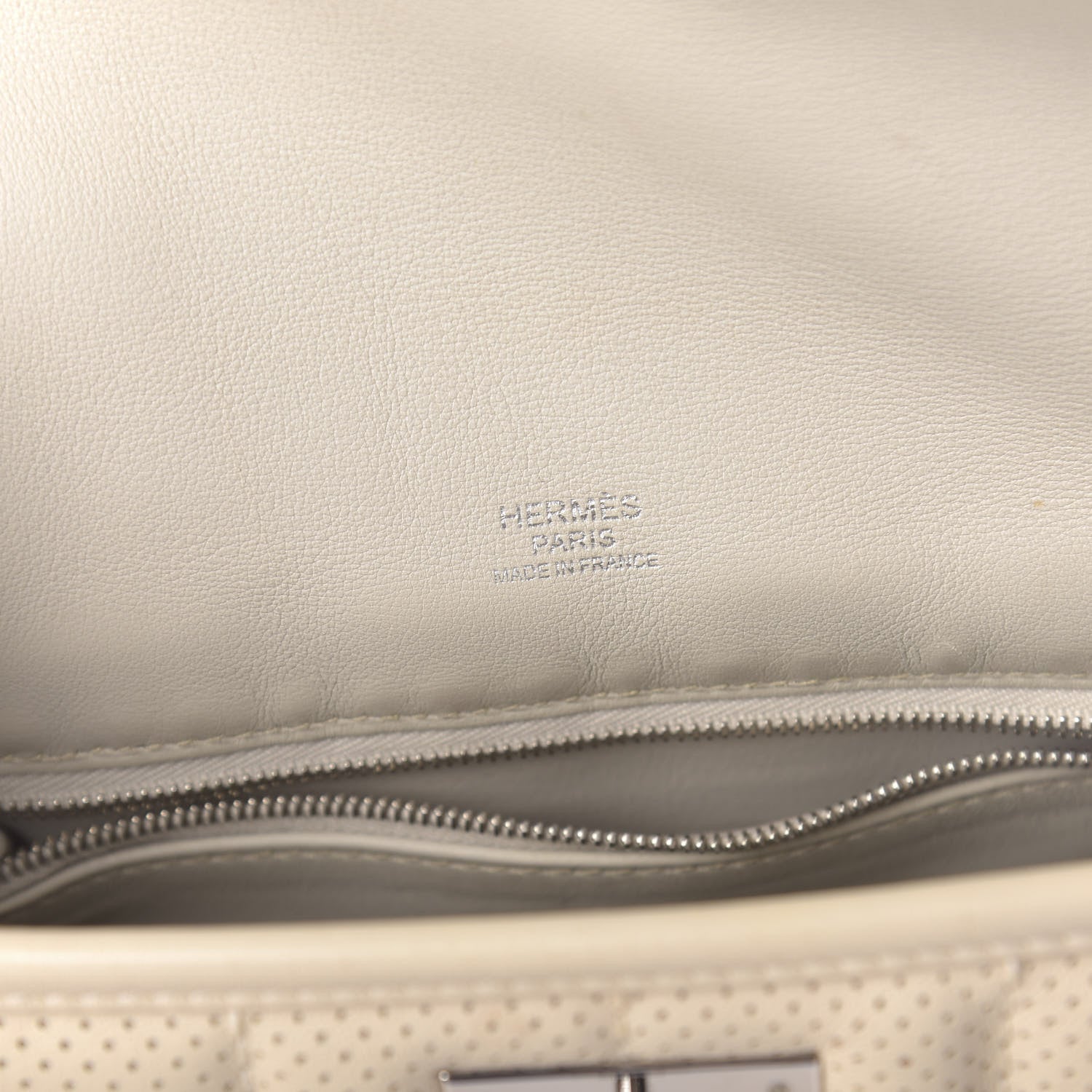 Hermes Veau Swift Mini Sac Berline Craie Gris Perle 8 of 9