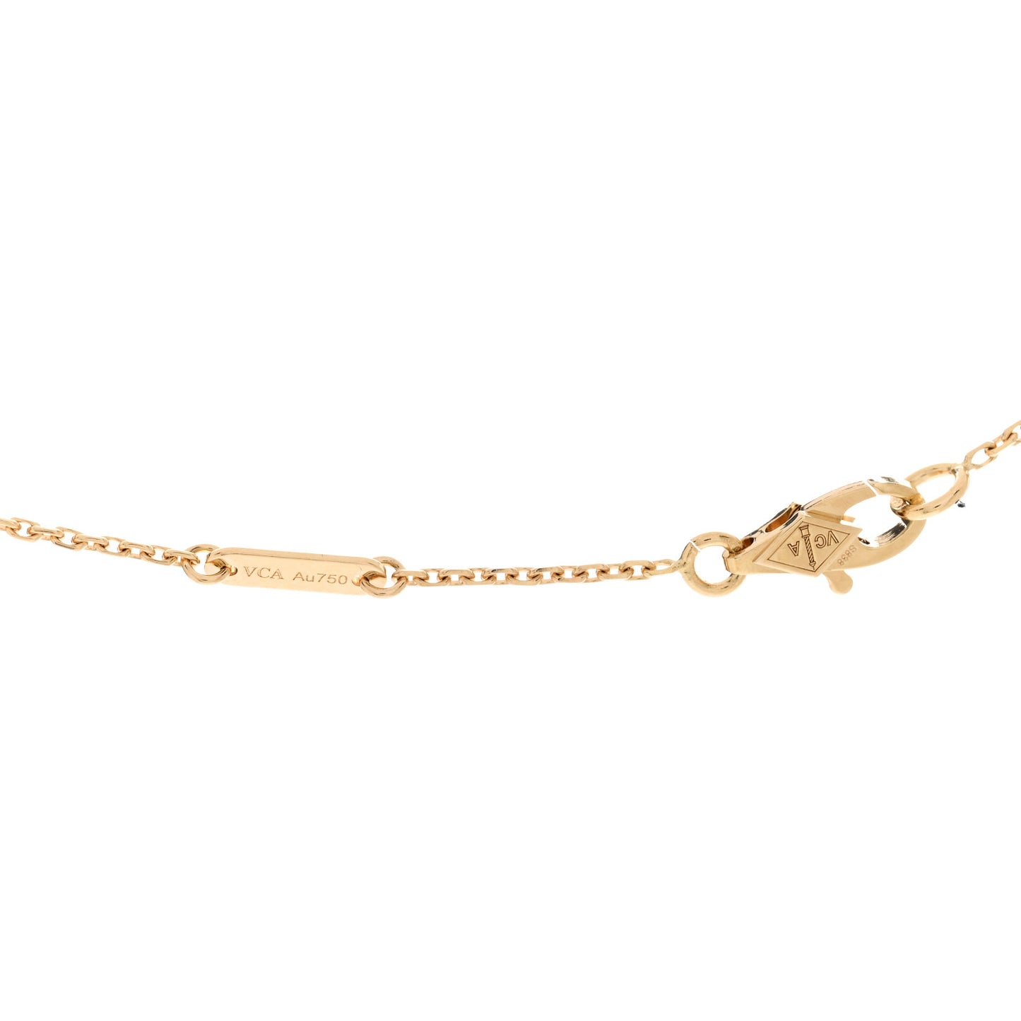 18K Yellow Gold Mother of Pearl Sweet Alhambra Pendant Necklace