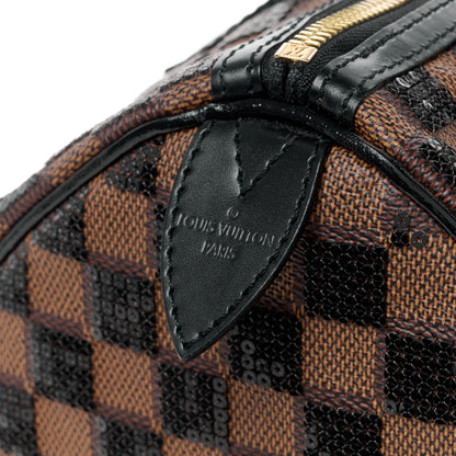 Louis Vuitton Damier Paillettes Speedy 30 Black 9 of 15