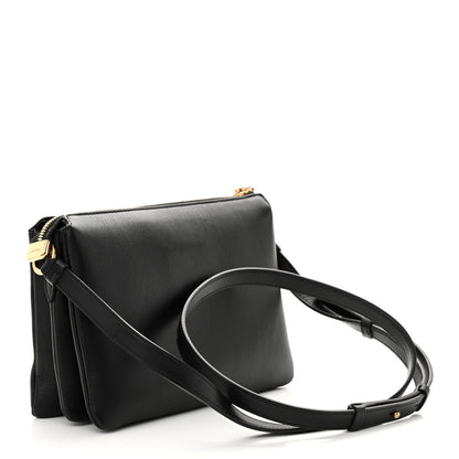 Salvatore Ferragamo Calfskin Trapezio Shoulder Bag Black 3 of 9