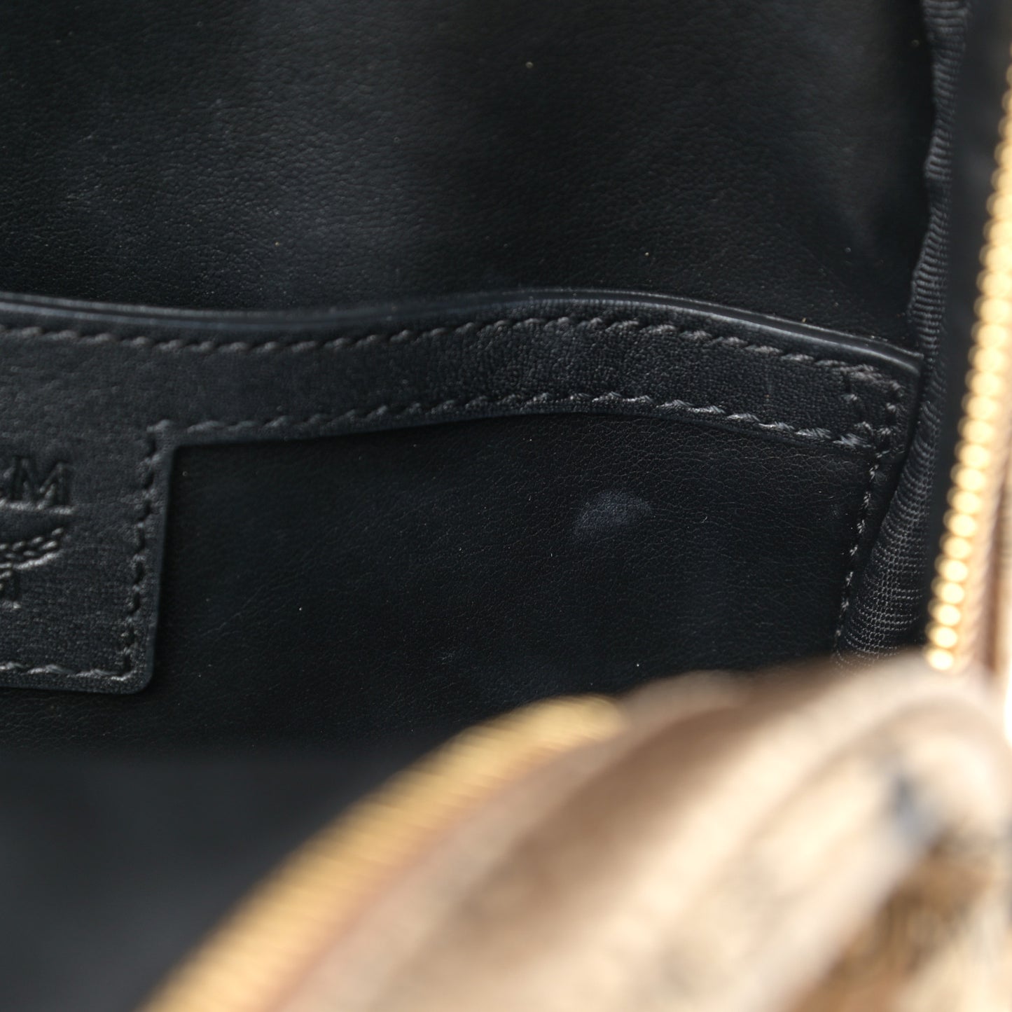 Metallic Visetos Mini Side Stud Stark Backpack Gold