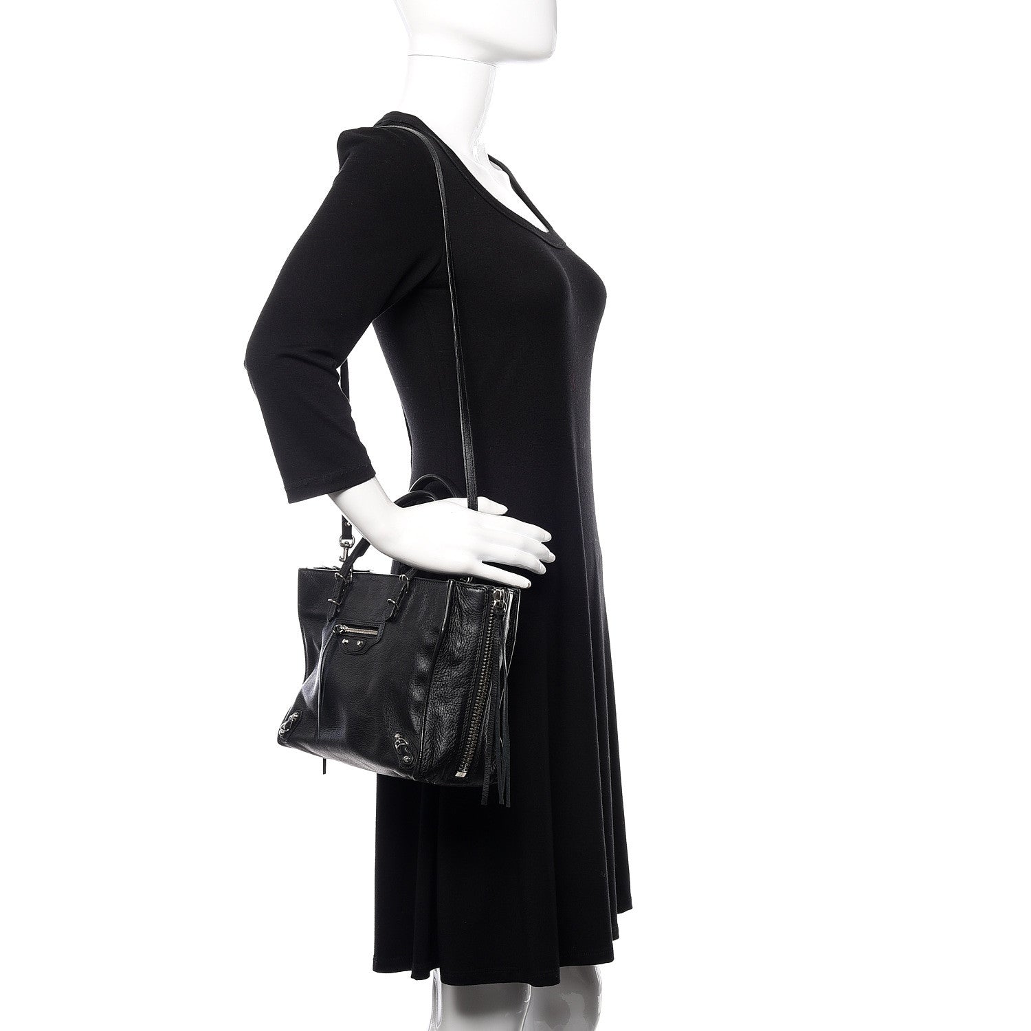 Balenciaga Veau Papier A6 Zip Around Tote Black 2 of 10