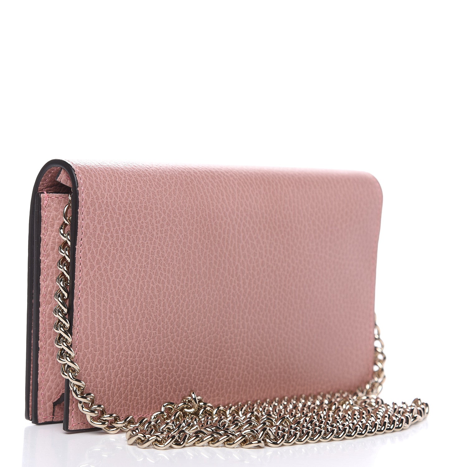 Gucci Dollar Calfskin Medium Betty Chain Wallet Soft Pink 3 of 9