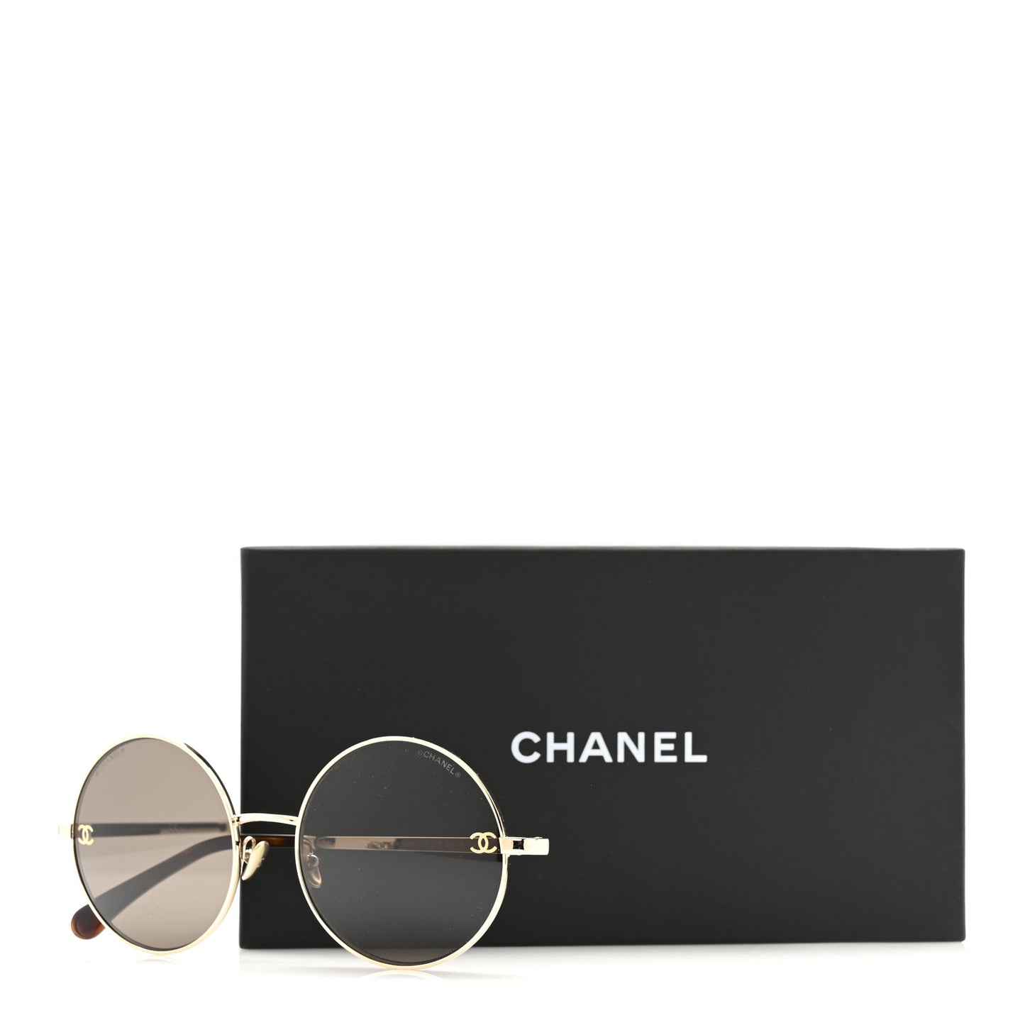 Metal Round Sunglasses 4268 Gold Tortoise