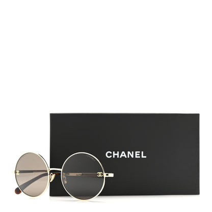 Chanel Metal Round Sunglasses 4268 Gold Tortoise 8 of 8