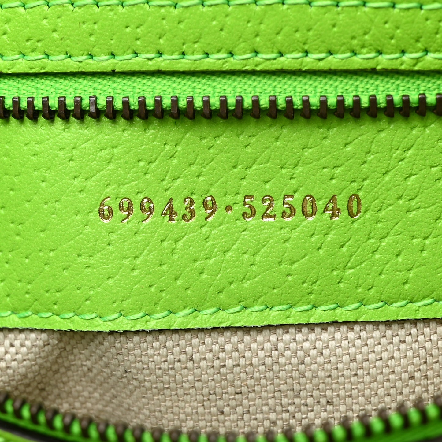 GG Supreme Monogram Textured Dollar Calfskin Web Ophidia Wristlet Shoulder Bag Beige Ebony Green
