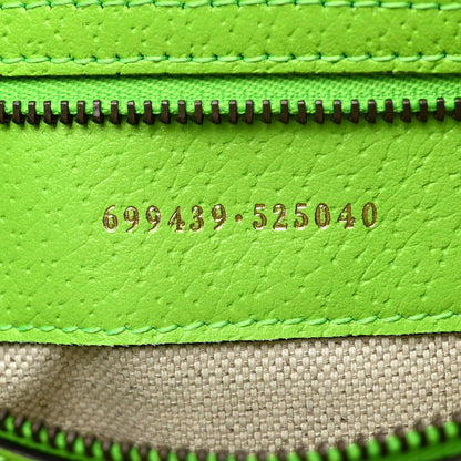 Gucci GG Supreme Monogram Textured Dollar Calfskin Web Ophidia Wristlet Shoulder Bag Beige Ebony Green 7 of 10